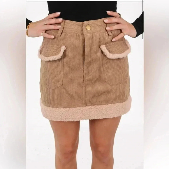 NWT Impeccable Pig Day+Moon City Streets Skirt - Tan - Size Small - Picture 2 of 10